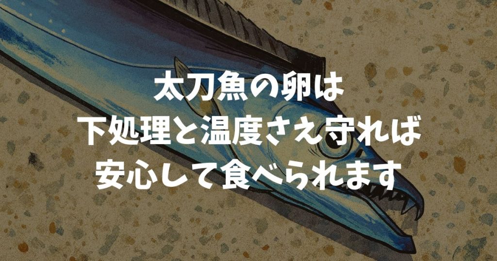 太刀魚の卵の食べ方を釣り人目線で紹介!安全のコツと絶品レシピで内臓を無駄なく楽しむ方法