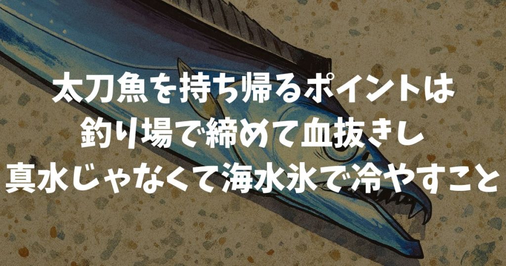 太刀魚の持ち帰り方を工夫して釣った魚を最高の状態で食卓に届けるための具体的テクニック